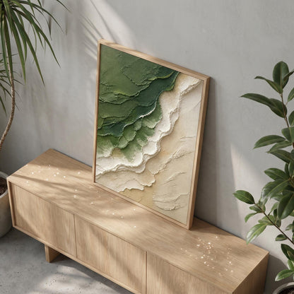 3D Textured Painting - Verdant Shoreline