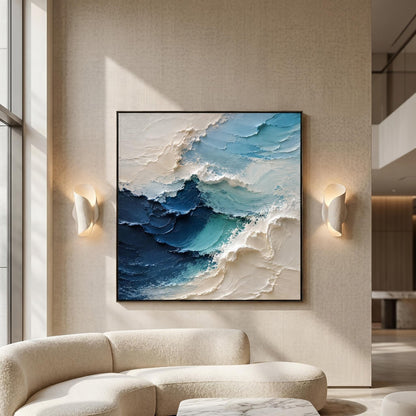 Abstract Art Painting - Textured Ocean Tide
