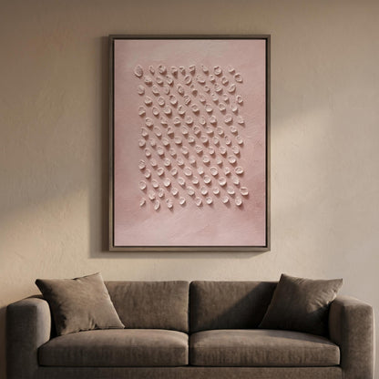 Wabi-Sabi Wall Art - Dusty Pink Textured Ripples