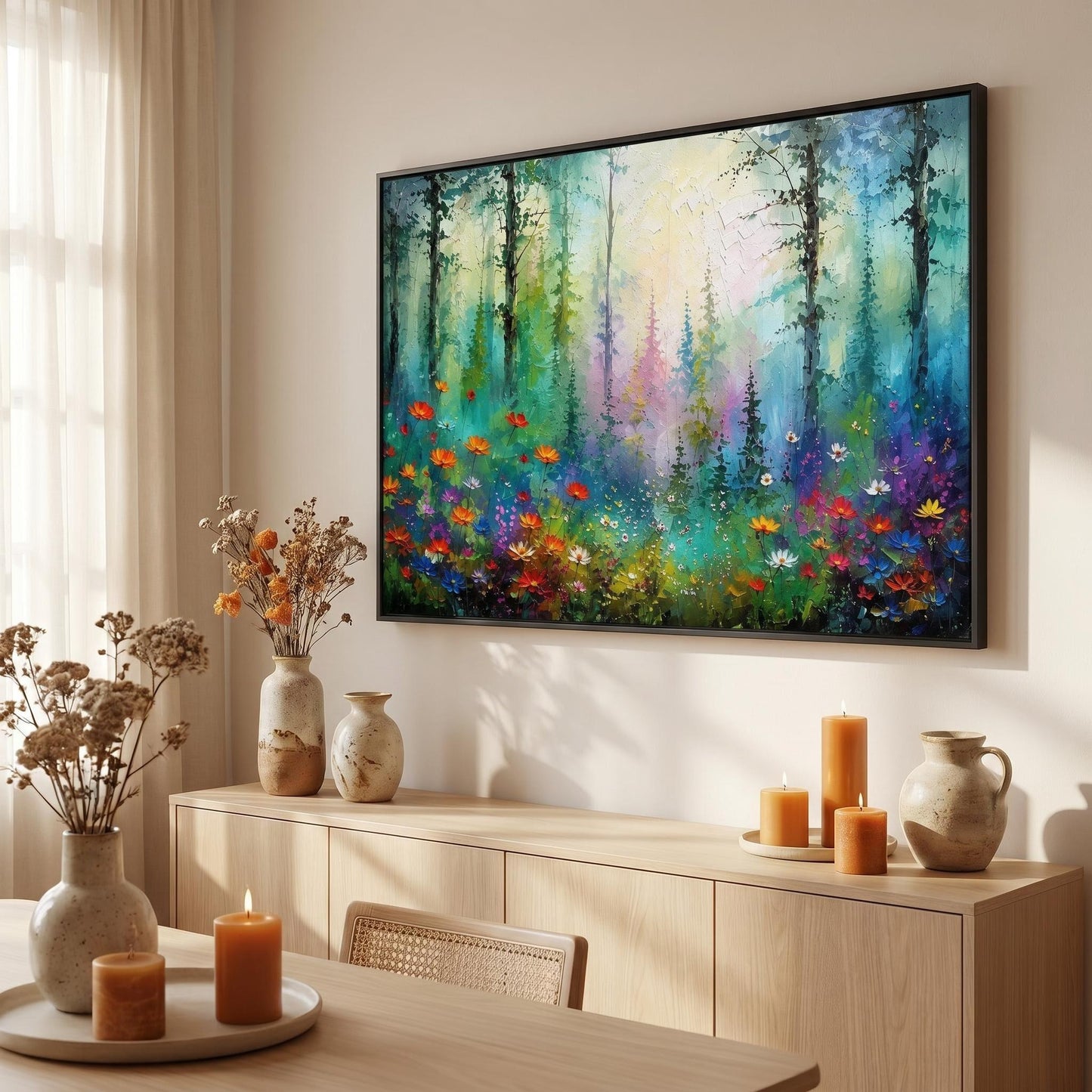Colorful Painting - Enchanted Forest Floral