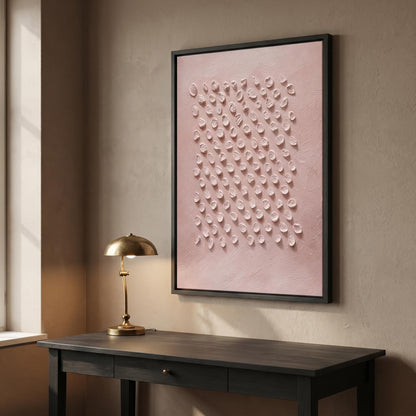 Wabi-Sabi Wall Art - Dusty Pink Textured Ripples