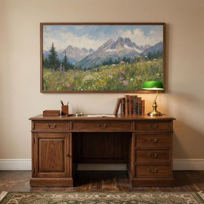 Wabi-Sabi Wall Art - Textured Mountain Meadow