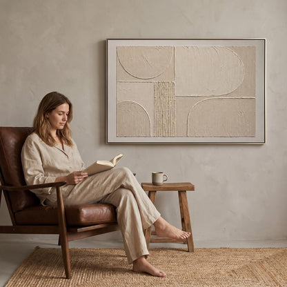 Wabi-Sabi Wall Art - Textured Arcs