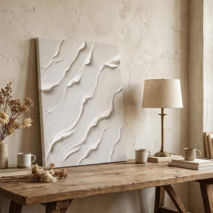 Wabi-Sabi Wall Art - White Flow